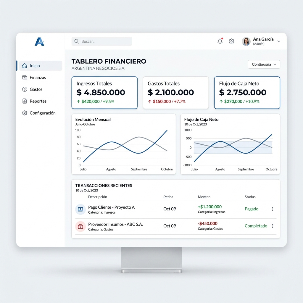 Dashboard de Eje